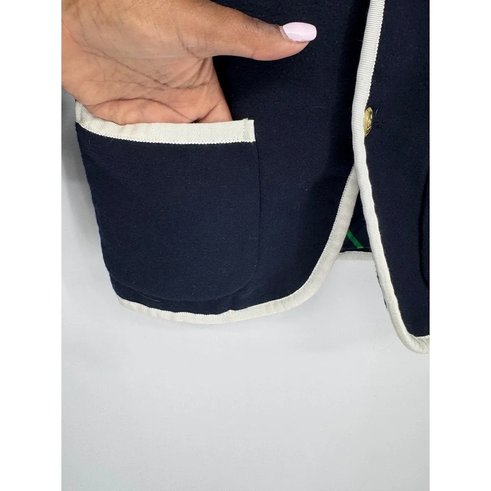 Rowing Blazers x Target Navy Wool Blend Blazer Kids Size M(8) Preppy Dressy